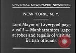 Image of Lord Mayor Liverpool New York City USA, 1931, second 8 stock footage video 65675078525