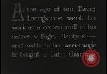 Immagine di Dottor David Livingstone Africa Blantyre Scozia, 1925, secondo 58 filmato di repertorio 65675078557