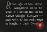 Immagine di Dottor David Livingstone Africa Blantyre Scozia, 1925, secondo 59 filmato di repertorio 65675078557