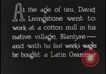 Immagine di Dottor David Livingstone Africa Blantyre Scozia, 1925, secondo 60 filmato di repertorio 65675078557