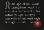 Immagine di Dottor David Livingstone Africa Blantyre Scozia, 1925, secondo 61 filmato di repertorio 65675078557
