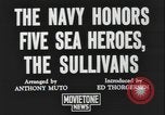 Image of Sullivans receive Purple Heart medals Washington DC USA, 1944, second 3 stock footage video 65675078601