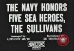 Image of Sullivans receive Purple Heart medals Washington DC USA, 1944, second 4 stock footage video 65675078601