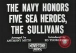 Image of Sullivans receive Purple Heart medals Washington DC USA, 1944, second 5 stock footage video 65675078601
