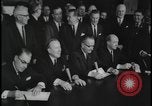 Image of Canada and USA sign treaties Washington DC USA, 1964, second 44 stock footage video 65675078605
