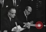 Image of Canada and USA sign treaties Washington DC USA, 1964, second 49 stock footage video 65675078605