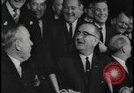 Image of Canada and USA sign treaties Washington DC USA, 1964, second 52 stock footage video 65675078605