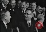 Image of Canada and USA sign treaties Washington DC USA, 1964, second 53 stock footage video 65675078605