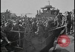 Image of Haim Arlozorov refugees disembark under guard Haifa Palestine, 1947, second 4 stock footage video 65675078615