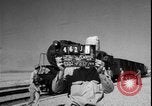 Image of Iranian railroad locomotive crew receives dispatch WW2 Iran, 1944, second 38 stock footage video 65675078636