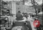 Image of British convoy patrols Jerusalem Palestine Jerusalem Palestine, 1947, second 35 stock footage video 65675078640