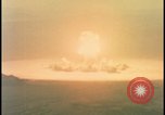 Image of aerial view atom bomb explosion Nevada United States USA , 1958, second 17 stock footage video 65675078689