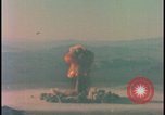 Image of aerial view atom bomb explosion Nevada United States USA , 1958, second 31 stock footage video 65675078689