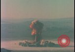 Image of aerial view atom bomb explosion Nevada United States USA , 1958, second 32 stock footage video 65675078689