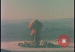 Image of aerial view atom bomb explosion Nevada United States USA , 1958, second 34 stock footage video 65675078689
