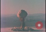 Image of aerial view atom bomb explosion Nevada United States USA , 1958, second 47 stock footage video 65675078689