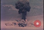 Image of aerial view Cold War nuclear test Nevada United States USA , 1958, second 37 stock footage video 65675078690