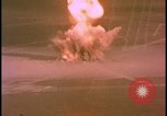Image of two atomic bomb mushroom clouds Nevada United States USA , 1958, second 12 stock footage video 65675078693