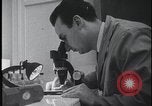Image of FBI technicians view forensic evidence with microscopes United States USA, 1959, second 14 stock footage video 65675078761