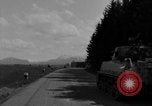 Image of M4 tanks on road Germany, 1945, second 36 stock footage video 65675078812