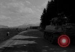Image of M4 tanks on road Germany, 1945, second 40 stock footage video 65675078812
