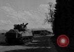 Image of M4 tanks on road Germany, 1945, second 47 stock footage video 65675078812