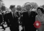 Image of Johnson greets Kennedy White House Washington DC USA, 1961, second 32 stock footage video 65675078831