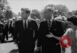 Image of Johnson greets Kennedy White House Washington DC USA, 1961, second 34 stock footage video 65675078831