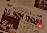 Image of Apollo 11 photos newspaper headlines United States USA, 1969, second 54 stock footage video 65675078852