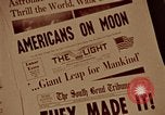 Image of Apollo 11 photos newspaper headlines United States USA, 1969, second 58 stock footage video 65675078852