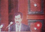 Image of Saddam Hussein speech Baghdad Iraq, 1980, second 34 stock footage video 65675078929