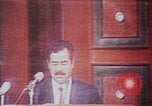 Image of Saddam Hussein speech Baghdad Iraq, 1980, second 50 stock footage video 65675078929