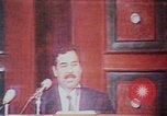 Image of Saddam Hussein speech Baghdad Iraq, 1980, second 55 stock footage video 65675078929