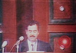 Image of Saddam Hussein speech Baghdad Iraq, 1980, second 57 stock footage video 65675078929