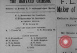 Image of Harvard Crimson Cambridge Massachusetts USA, 1903, second 24 stock footage video 65675079089