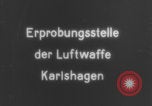 Image of V-1 rocket parts labeled Germany, 1944, second 3 stock footage video 65675079126