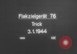 Image of V-1 rocket parts labeled Germany, 1944, second 5 stock footage video 65675079126