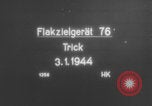 Image of V-1 rocket parts labeled Germany, 1944, second 10 stock footage video 65675079126