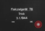 Image of V-1 rocket parts labeled Germany, 1944, second 11 stock footage video 65675079126