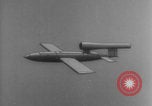 Image of V-1 rocket parts labeled Germany, 1944, second 14 stock footage video 65675079126