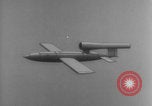 Image of V-1 rocket parts labeled Germany, 1944, second 16 stock footage video 65675079126