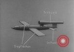 Image of V-1 rocket parts labeled Germany, 1944, second 27 stock footage video 65675079126
