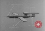Image of V-1 rocket parts labeled Germany, 1944, second 32 stock footage video 65675079126