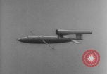 Image of V-1 rocket parts labeled Germany, 1944, second 36 stock footage video 65675079126