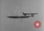Image of V-1 rocket parts labeled Germany, 1944, second 40 stock footage video 65675079126