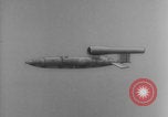 Image of V-1 rocket parts labeled Germany, 1944, second 60 stock footage video 65675079126
