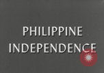 Standbild Philippinischer Unabhängigkeitstag Manila Philippinen, 1946, aus Sekunde 4 historischem Filmmaterial Videoclip 65675079149
