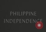 Standbild Philippinischer Unabhängigkeitstag Manila Philippinen, 1946, aus Sekunde 9 historischem Filmmaterial Videoclip 65675079149