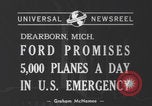 Image of Henry Ford with WWII planes Dearborn Michigan USA, 1940, second 3 stock footage video 65675079263