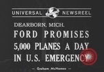 Image of Henry Ford with WWII planes Dearborn Michigan USA, 1940, second 7 stock footage video 65675079263